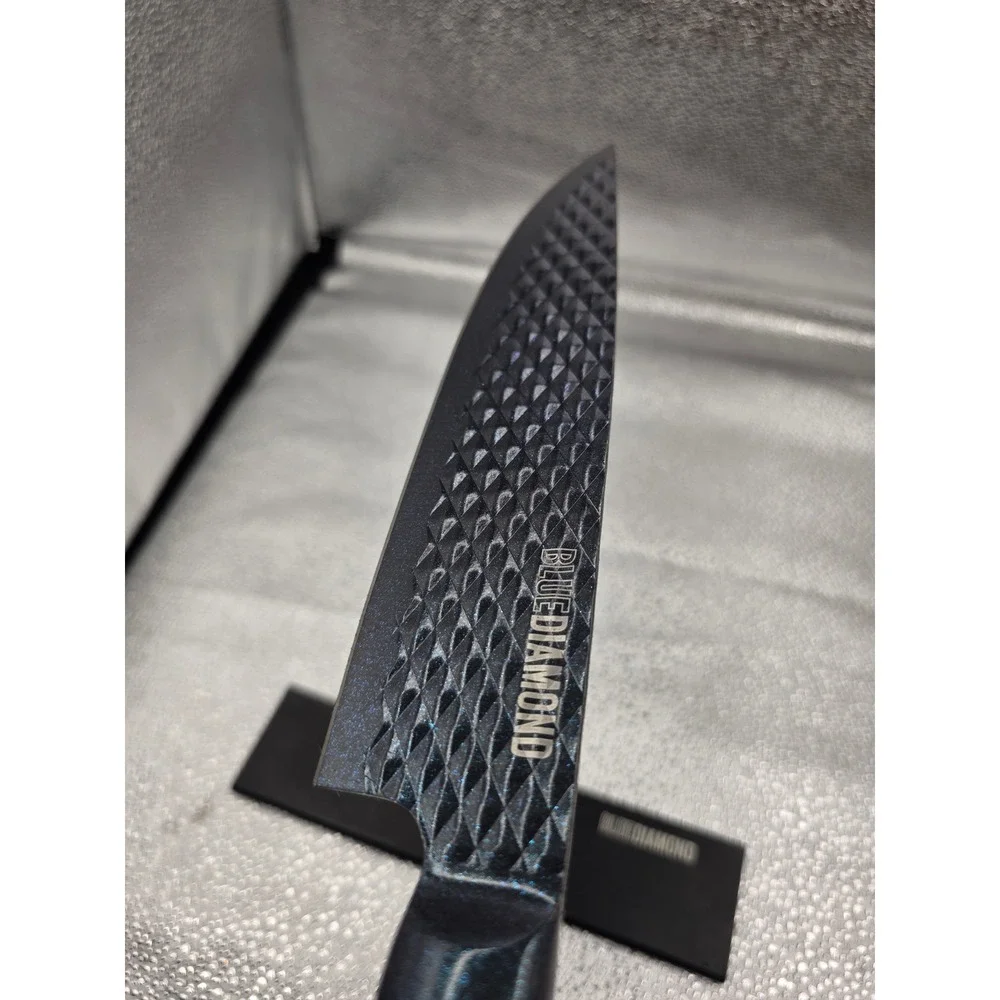 Blue Diamond SharpStone 8 inch Chef Knife Non-Stick Stainless Steel Sheath O2